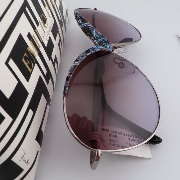Pucci Abstract Print Rounded Cat Eye Shades, Oversized Novelty Summer - Picture 3 of 16